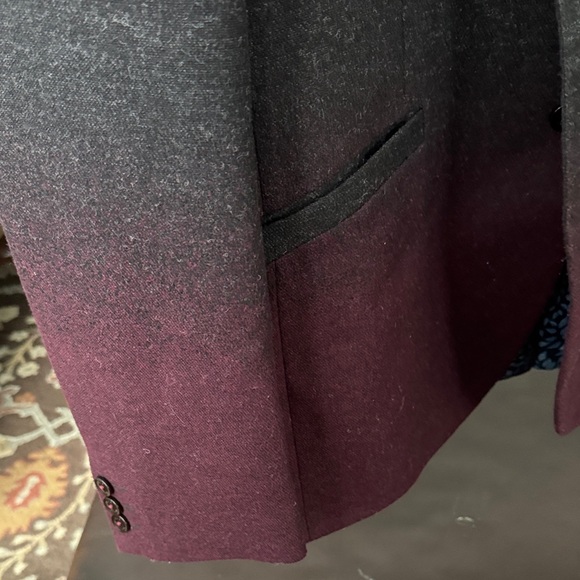 Ted Baker Black and Burgundy Gradient Blazer - Picture 5 of 14